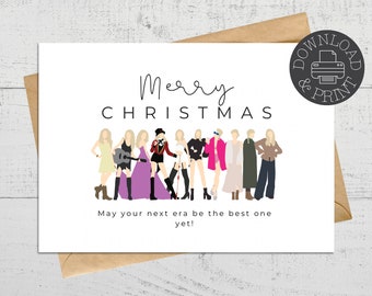 Printable Taylor Swift Christmas Card, May Your Next Era Be The Best One Yet, Instant Download