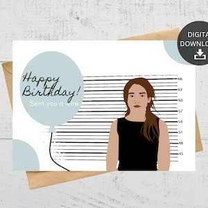 Anna Delvey Sorokin Sent you a Wire, Printable Birthday Card, Inventing Anna Fan Gift, Instant Download.