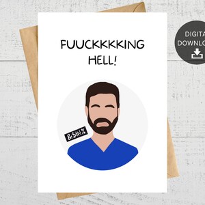 FUUCKKKKING HELL, Carte imprimable drôle, Pour un ami, Félicitations, Juste parce que, Téléchargement instantané numérique.