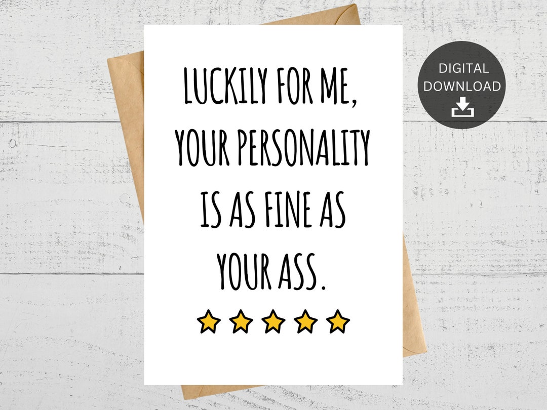 Funny Printable Anniversary Card, for Couples, for Anniversary, Naughty ...