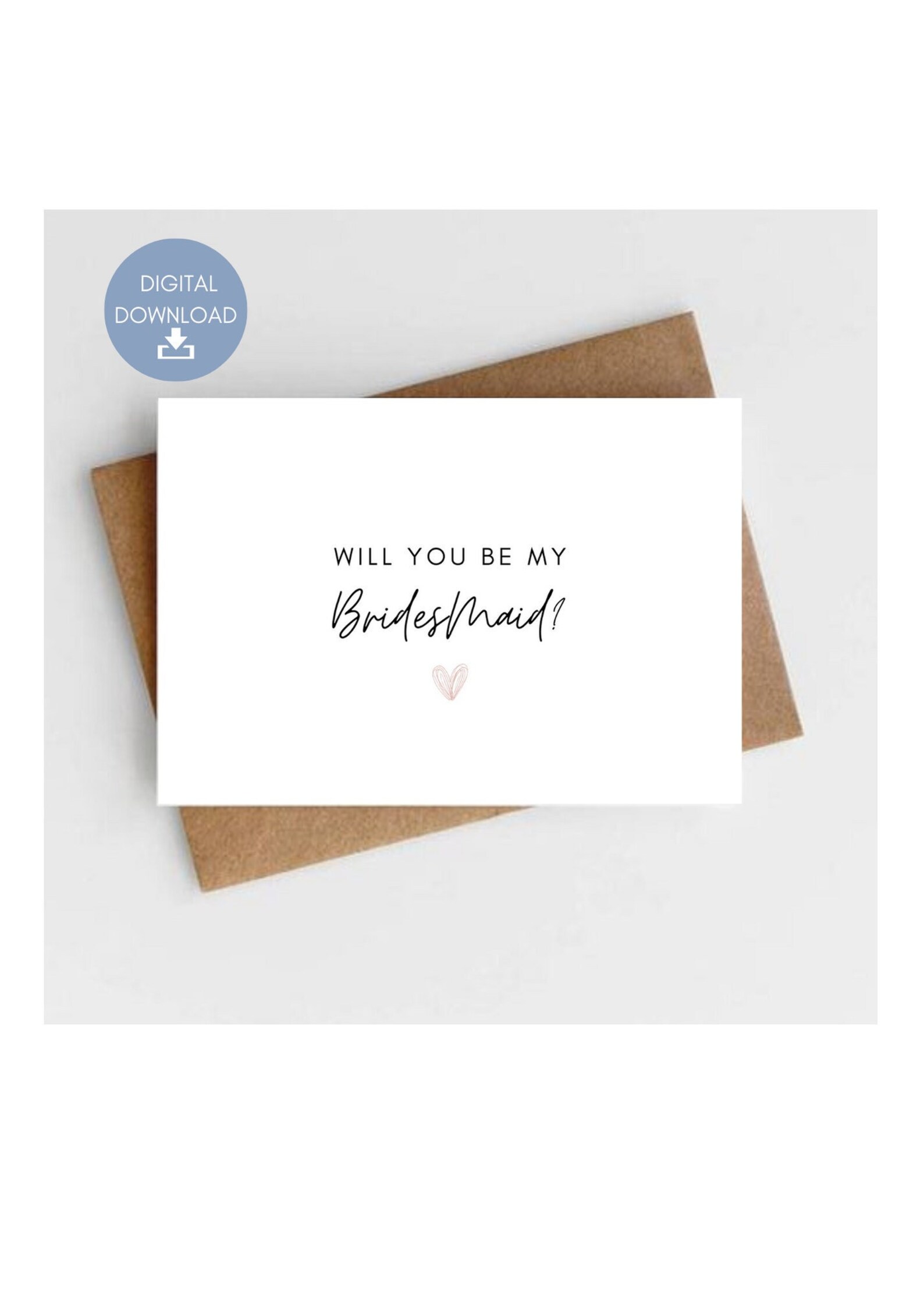 Printable Bridal Party Proposal Pack Five 5x7 Foldable Cards - Etsy