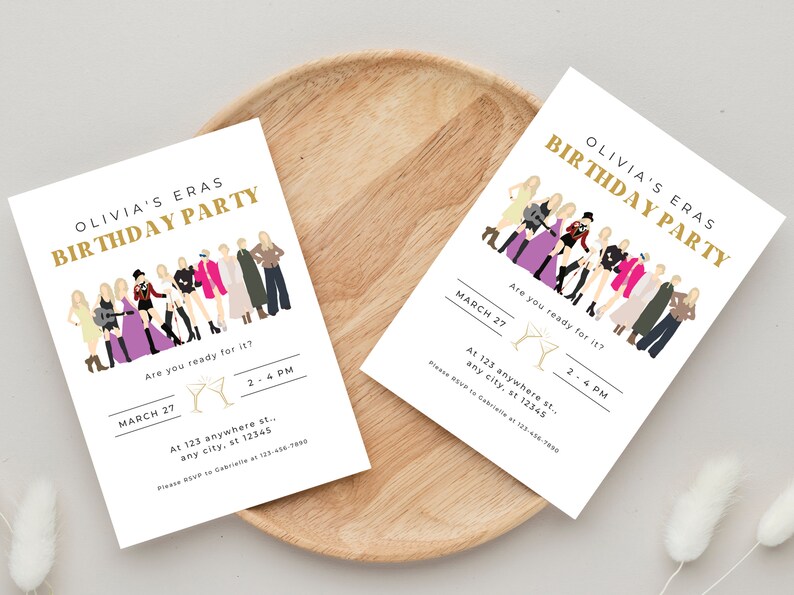 Taylor Swift Eras Printable Birthday Party Invitation - Etsy