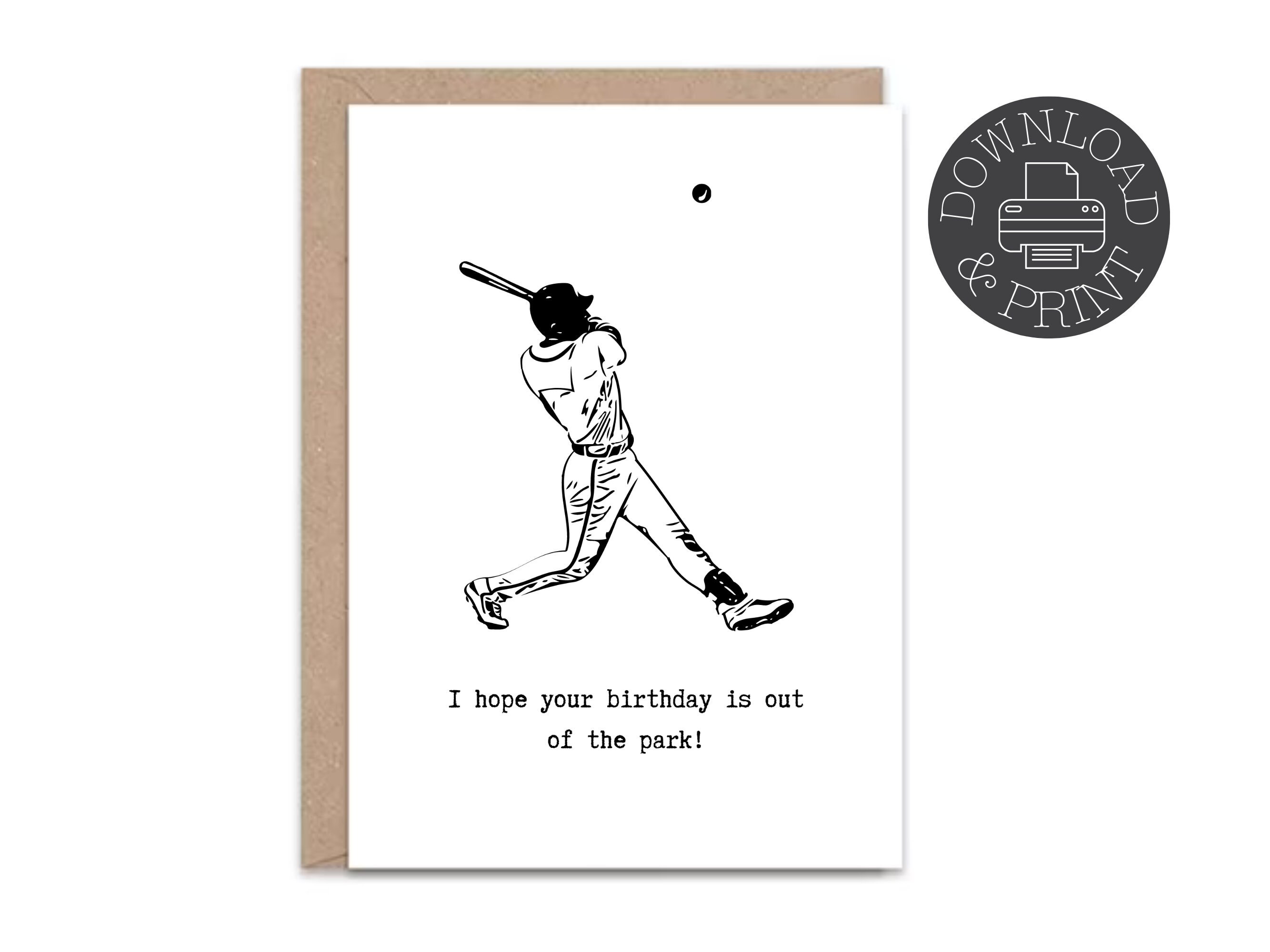 Printable Baseball Birthday Card For Him Hope Your Birthday Is Out Of Printable Baseball Birthday Card For Him Hope Your Birthday Is Out Of