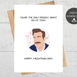 Sei l'unica persona che voglio nella mia squadra, biglietto stampabile, per San Valentino, regalo per i fan, download digitale istantaneo