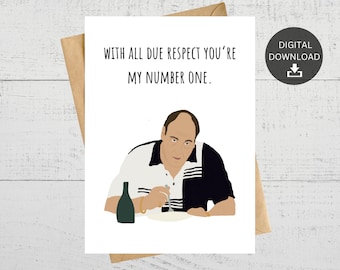 Funny Anniversary Card, Number One Fan Gift (Digital Download)