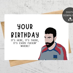 Druckbare Karte zum Geburtstag, Fan Geschenk, Sofortiger digitaler Download