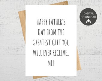Printable Father's Day Card, Funny Card For Dad or Step-Dad, Instant Digital Download