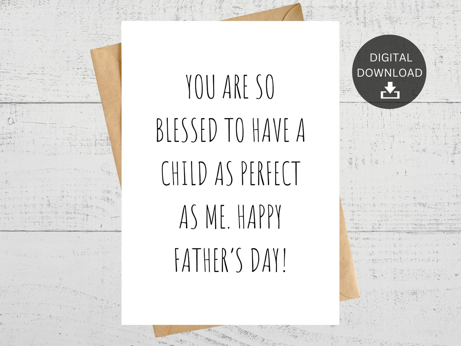 Printable Father's Day Card, Funny Card for Dad or Step-dad, Instant ...