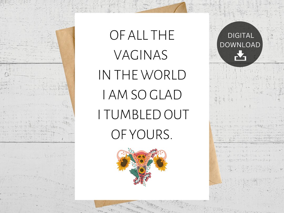 Tumbled Out Funny Mother's Day Card, Glad I Tumbled Out (digital Download) - Etsy