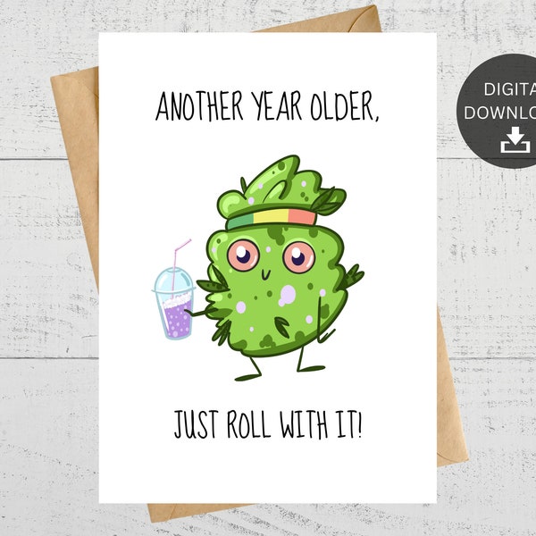 Weed Birthday Card - Etsy