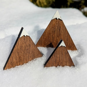 Mountain Shelf Decor - Shelf Decor Nursery - Mini Wood Mountain - Wood Mountain Decor - Adventure Mountain Shelf Stand - 3D Mountain Decor