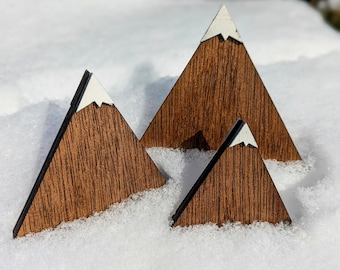 Mountain Shelf Decor - Shelf Decor Nursery - Mini Wood Mountain - Wood Mountain Decor - Adventure Mountain Shelf Stand - 3D Mountain Decor