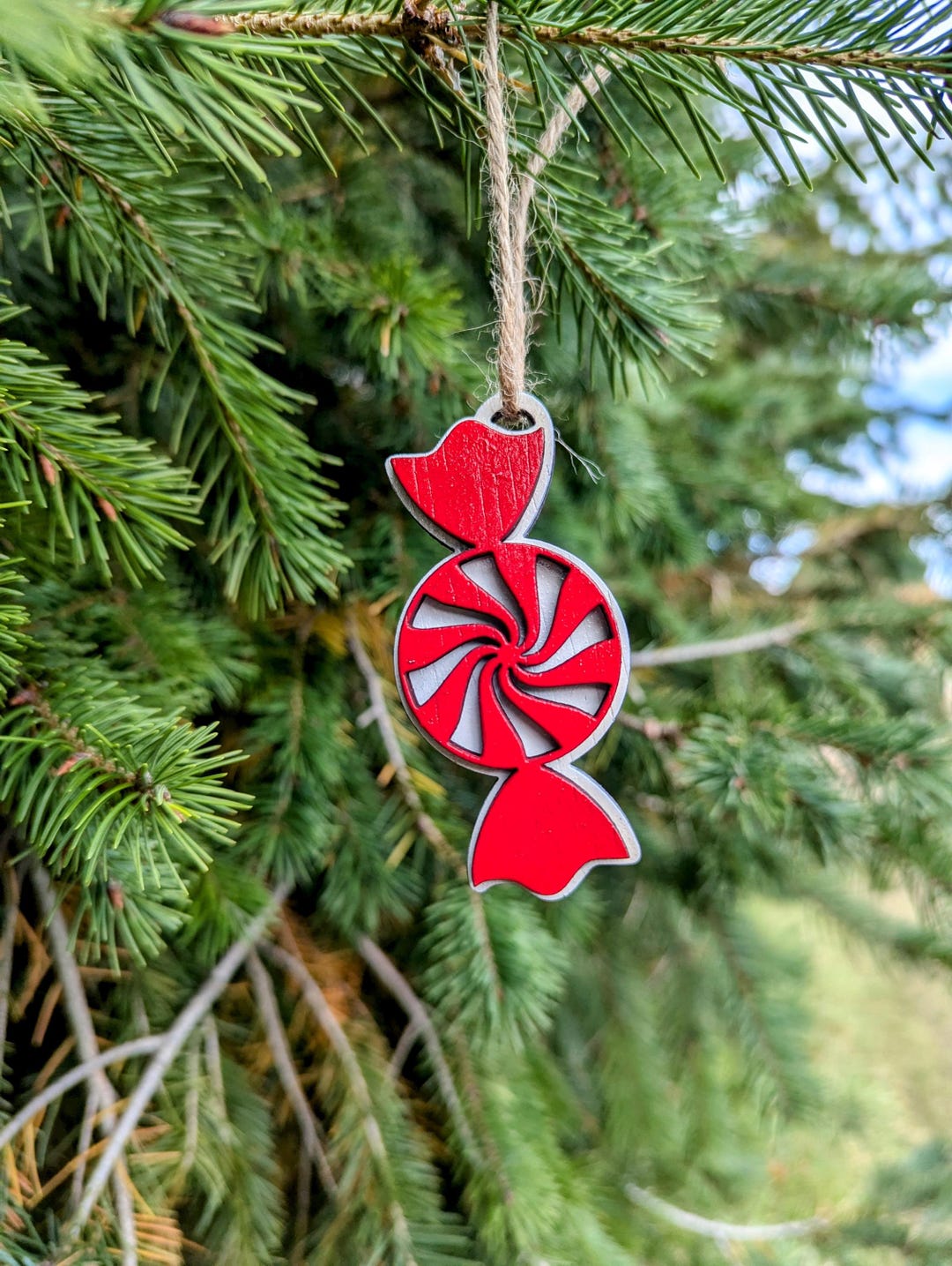 Peppermint Candy Ornament - Candy Christmas Ornament - Christmas ...
