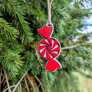 Peppermint Candy Ornament - Candy Christmas Ornament - Christmas Ornament - Christmas Ornament Set - Peppermint Ornament