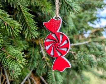 40 Pezzi Mini Bastoncini di Zucchero, Decorazione di Albero di Bastoncini di Zucchero Piccola in Argilla Polimerica, Immangiabile, 1,2 x 3,1 cm, Ciondolo per Albero di Natale