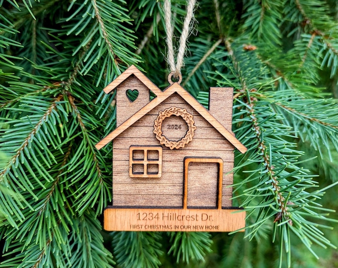 Our First Home Christmas Ornament - Personalized New Home Ornament - New Home Christmas Ornament - New House Ornament - Custom Ornament