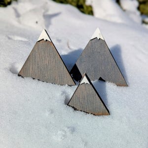 Mountain Shelf Decor - Shelf Decor Nursery - Mini Wood Mountain - Wood Mountain Decor - Adventure Mountain Shelf Stand - 3D Mountain Decor