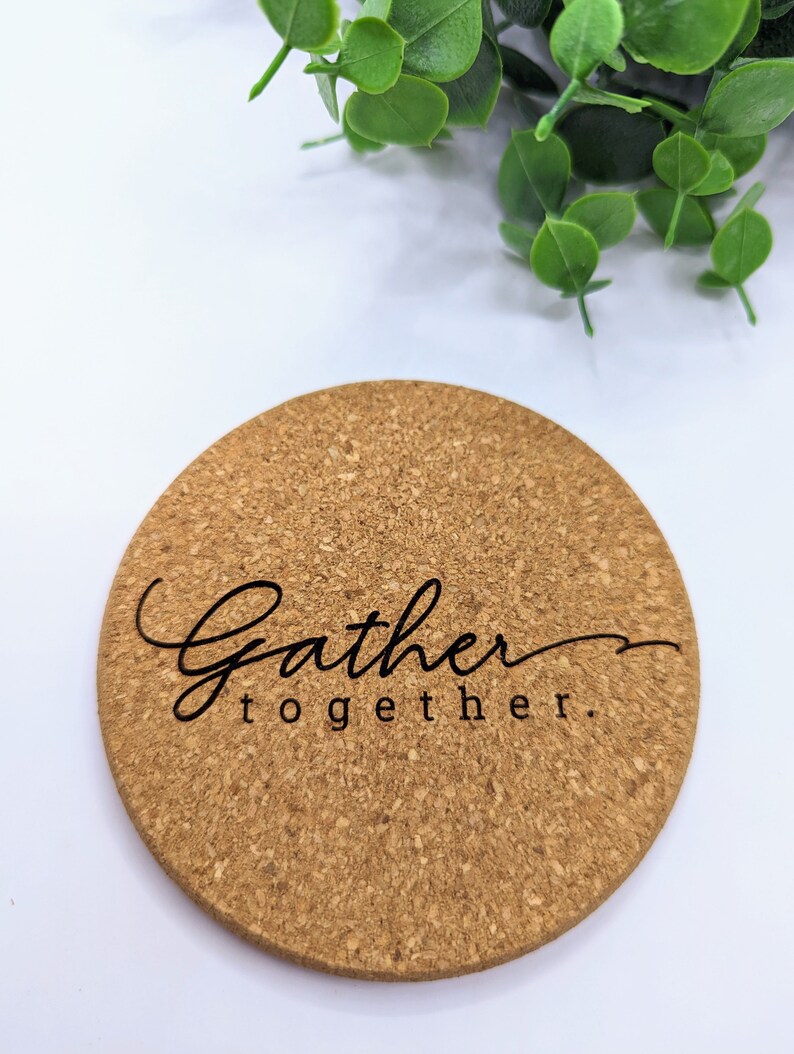Round Cork Coasters Etsy