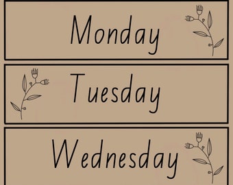 Days of the Week/Months of the Year Flowering Gum Display