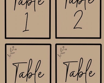 Classroom Table Numbers Flowering Gum