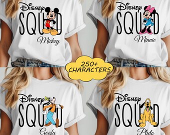 Disney Custom Squad Shirt, 2025 Disney Family Shirt, Disney Squad Shirt, Mickey & Friends Shirt, Matching Disney Trip Tee, Disney Kids Shirt