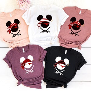 Mickey and Minnie Pirates Matching Family Shirts, Disney Pirates of Caribbean Shirt, A Pirate&#39;s Life, Mickey and Minnie Disney Cruise Shirt