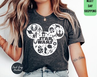 Star Wars Shirt, Mickey Mouse Star Wars Galaxy Shirt, Mickey Head Star Wars Tee, Disney Family Shirt, Star wars Tee, Disney Trooper Galaxy