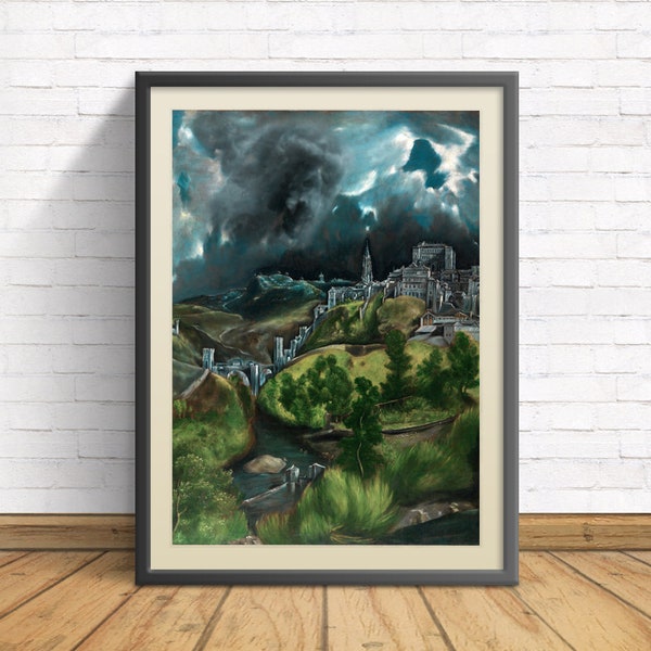 What if? Greco hated wizards - View of Toledo (Dark Lord Remix) - Fine Art Print Poster - Multiple Sizes