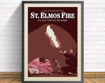 St Elmos Fire inspired alternative film print - Pop Culture Fine Art Print Poster