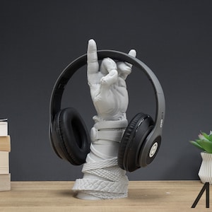 Dr. Strange Hand Headphone Stand | Headphone Holder, Gaming, Room Decor, Office, Desktop | Dr. Strange Hand Paintable Bust