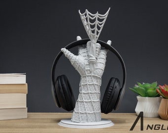 Spiderman Hand Headphone Stand | Headphone Holder Gamer Gift | Tom Holland Hand Paintable Bust