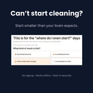 Cleaning Motivation Tool | Get Unstuck & Start Cleaning | ADHD Friendly Reset Timer | Simple Home Reset Planner