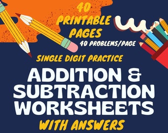 Addition Worksheets Printable, Addition And Subtraction Worksheets, Math Worksheets For Kids, Math Worksheets For 1St Grade