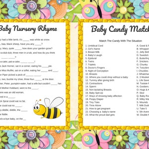 Bumble Bee Baby Shower,baby Shower Games,printable Baby Shower Game,14 ...