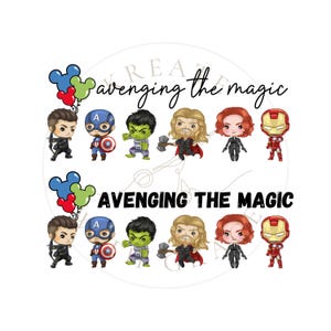 Avengers and Disney PNG design