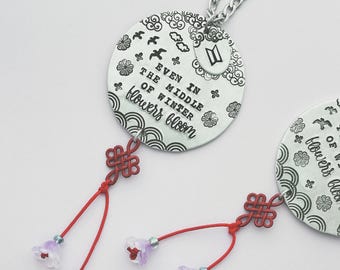 ARIRANG Car Charm BTS Bangtan Winter Flower Car Ornament Kpop Merch