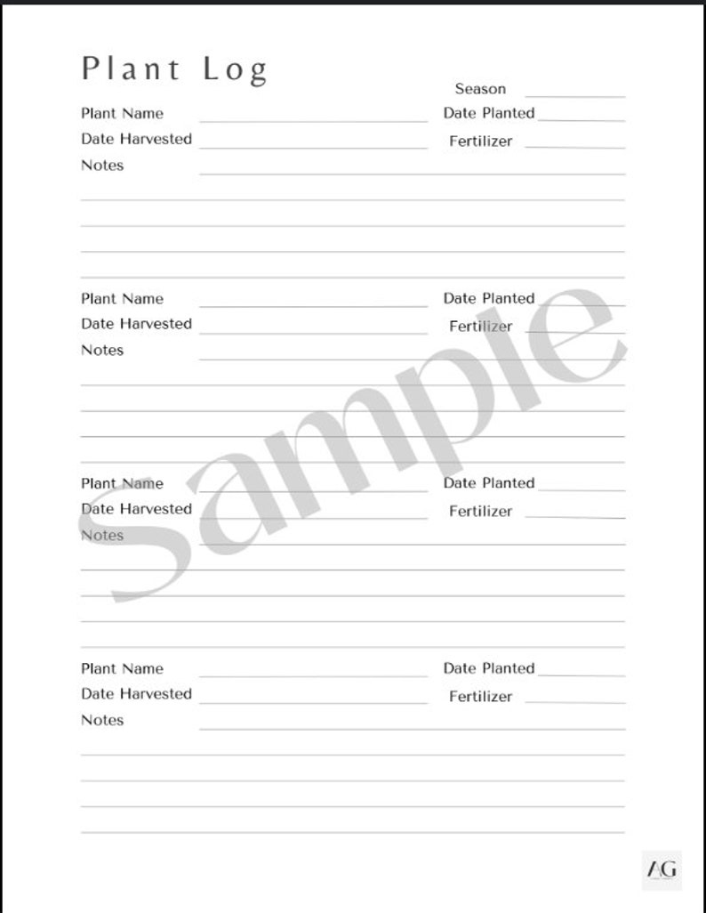 Simple Minimalist Garden Planner,garden Planner Printable, Garden Journal, Gardening Binder ...