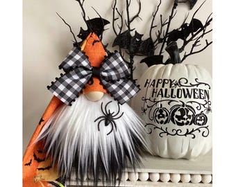 Halloween Gnome, Spooky Gnome, Halloween Tiered tray decor, Fall gnome