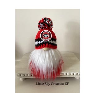 Georgia Bulldogs Crochet Gnome, College Football Decor