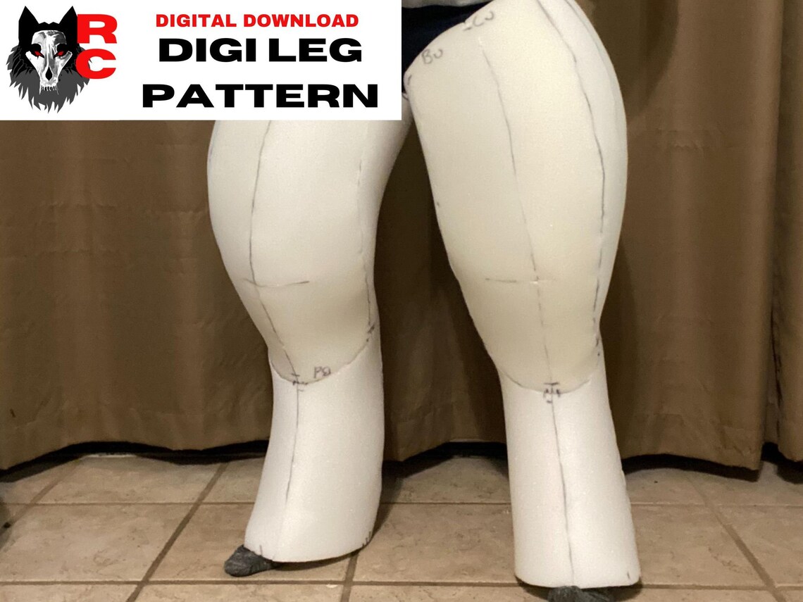 Hollow Foam Digitigrade Leg Pattern Etsy