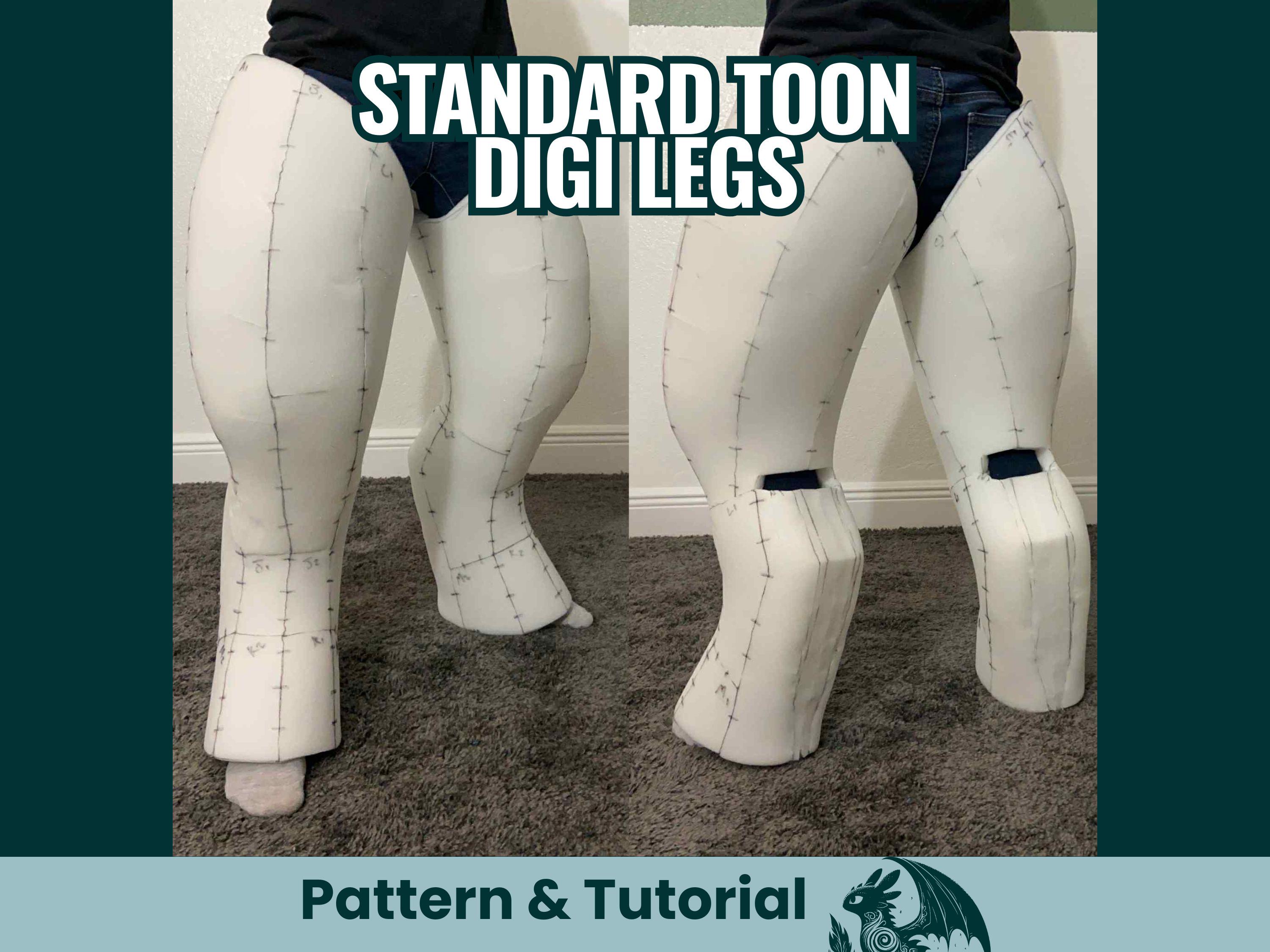 Hollow Foam Slim Toon Digi Leg Pattern - Etsy UK