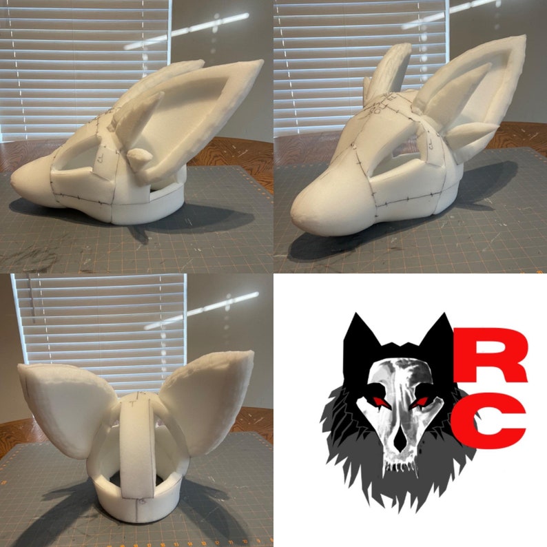 Hollow Foam Fox Head Pattern Etsy