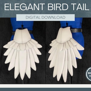 Elegantes Vogelschwanz-Schaumstoffmuster