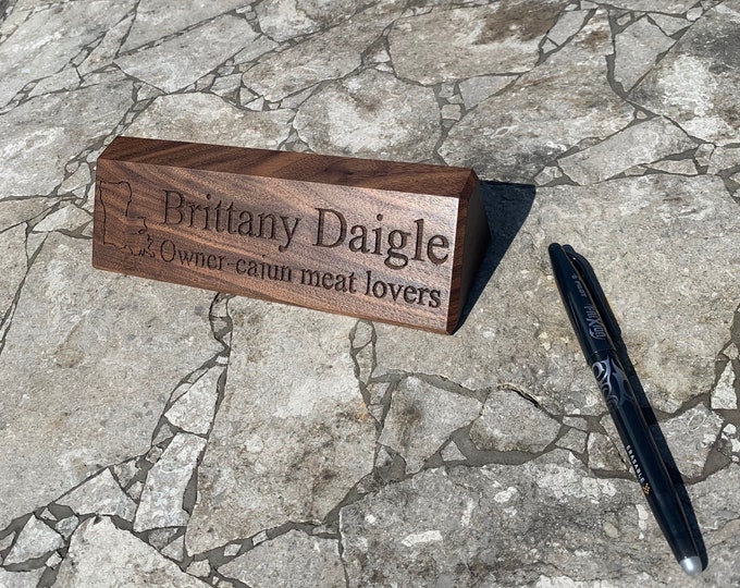 Personalized Desk Name Plate, Personalized Gift, Professional Desk Plate Gift, Engraved Name Plate, Gift for Coworker, Business Desk Plate