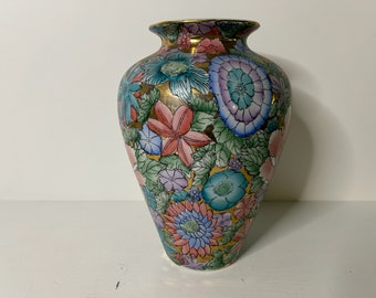 アンティーク雑貨 peony1919 Vintage Toyo Golden Peony Vase 10.5 Inches - Etsy