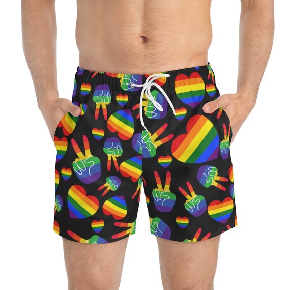 Rainbow Pride Swim Trunks/gay Pride 
