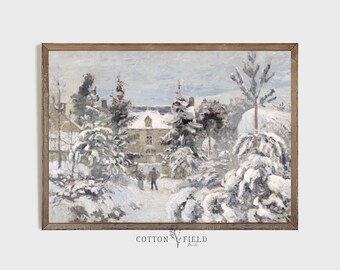 Vintage Winter Prints | Winter Landscape Printable | Vintage Winter Landscape Painting | Vintage Winter Art Print | Vintage Winter Pictures
