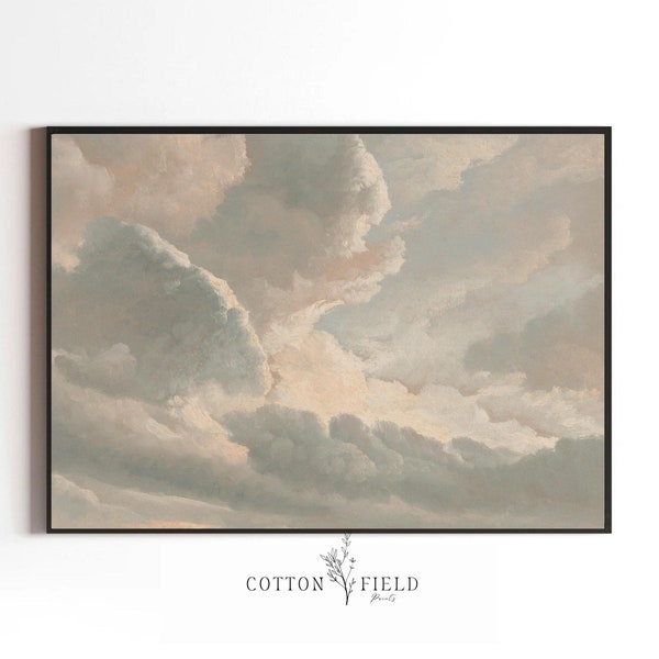 Cloud Study | Cloud Printable | Nursery Wall Art | Minimalistic Wall Art | Digital Download