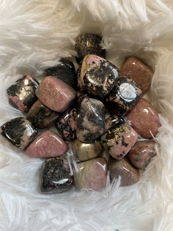 Crystals Pink Black Stone Pink And Black Stone Pink Black