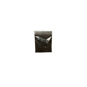 May include: A small, transparent plastic bag containing a dark brown material. The bag is sealed at the top with a silver-coloured strip. The contents are not visible, but the bag appears to be full.